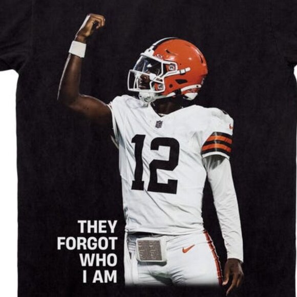Shedeur Sander They Forgot Who I Am Bootleg Browns Tee, Cleveland Dawg Pound 91 - Picture 2 of 5